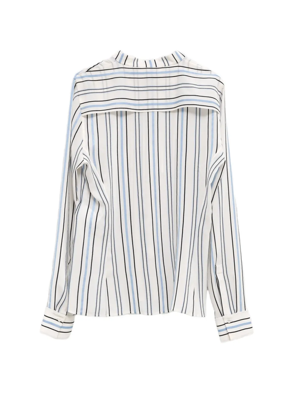 Chloé Gestreepte zijden blouse met gelaagd vlak Wit