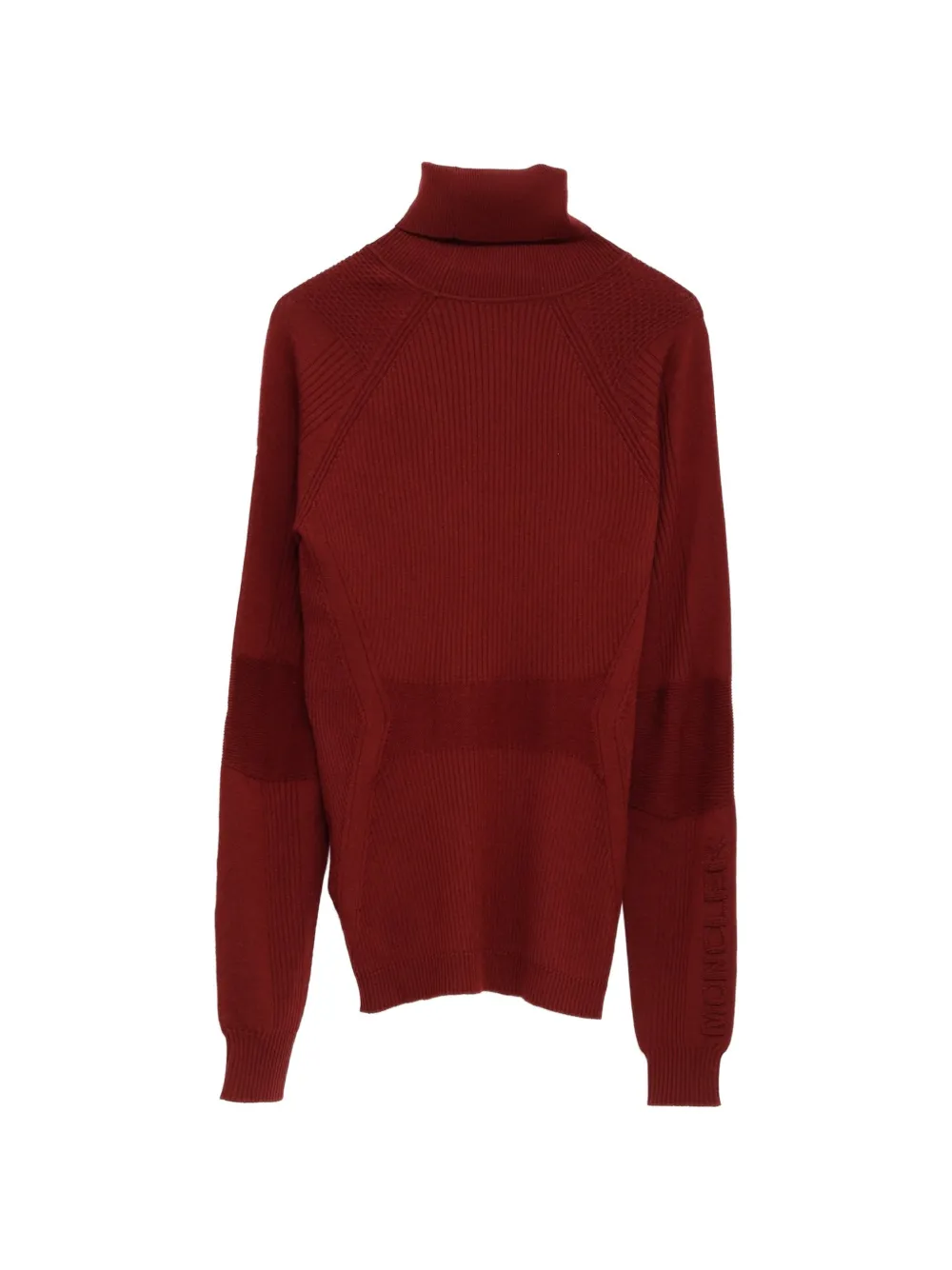 Moncler Grenoble logo-patch ribbed sweater Rood