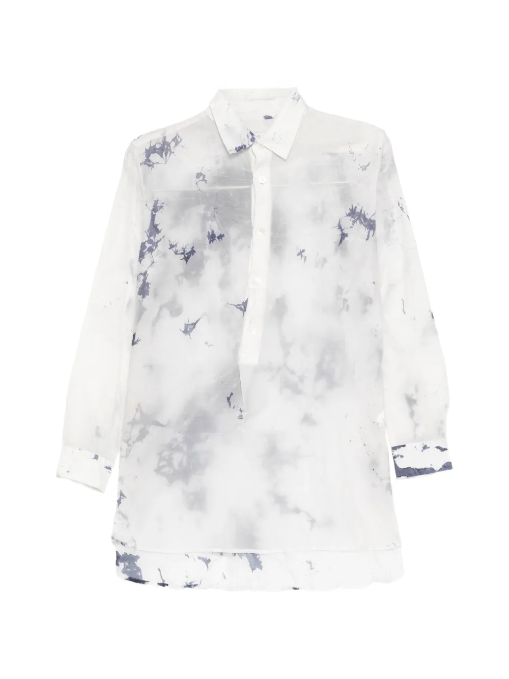 Y's Viyella Sheer Blouse In White