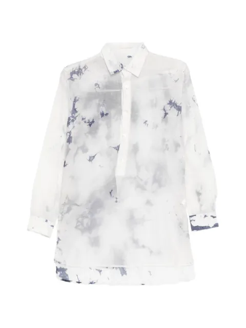 Y's blusa de viyella translúcida