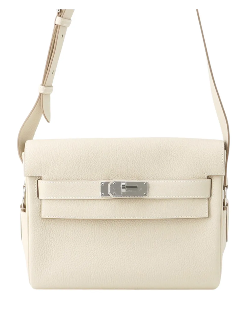 Hermès Pre-Owned 2026 Togo Kelly Messenger PM Umhängetasche - Weiß