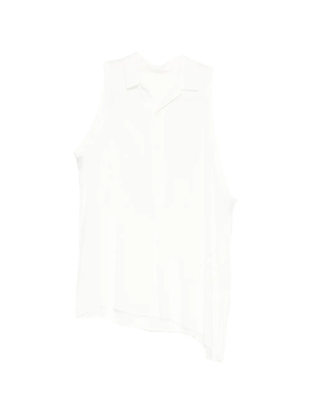 Y's asymmetric cut-out top - Bianco