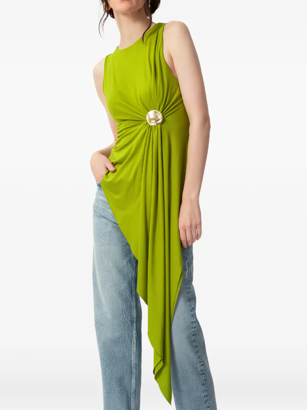  Concepto Elio Draped Hardware-detail Top - Verde 