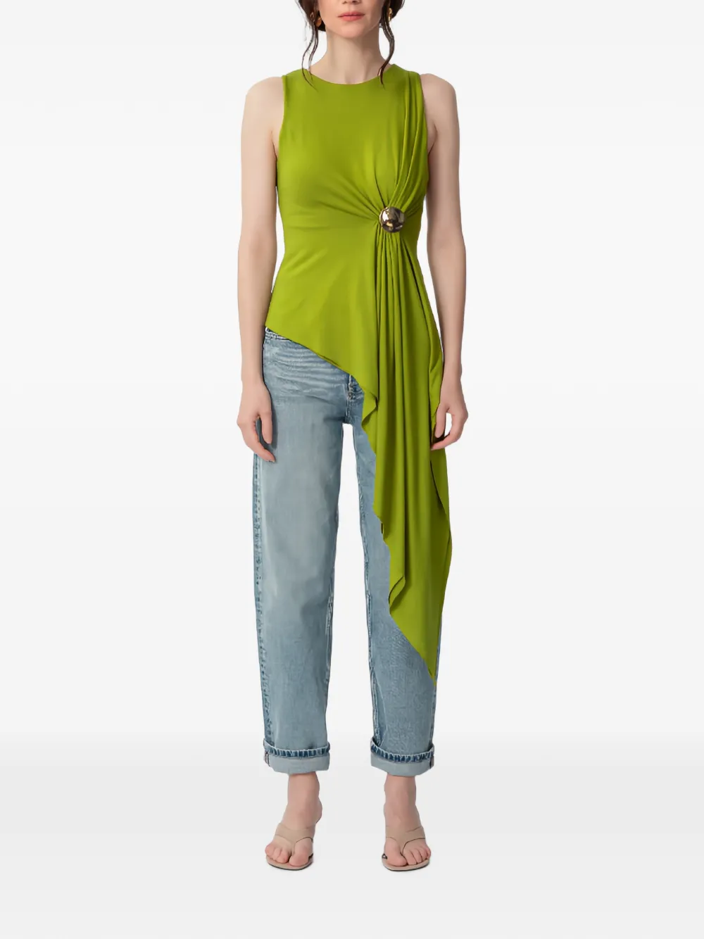  Concepto Elio Draped Hardware-detail Top - Verde 