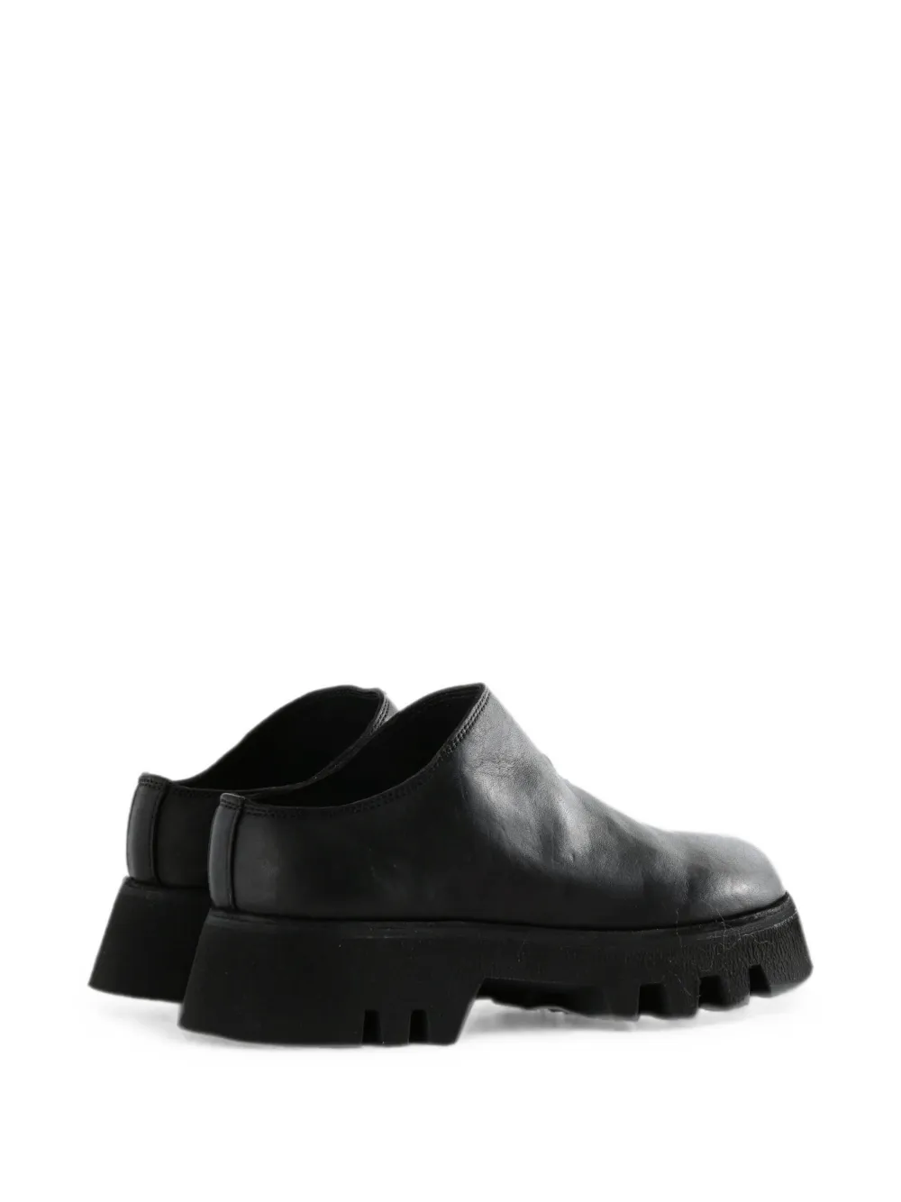 Guidi chunky-sole mules Zwart