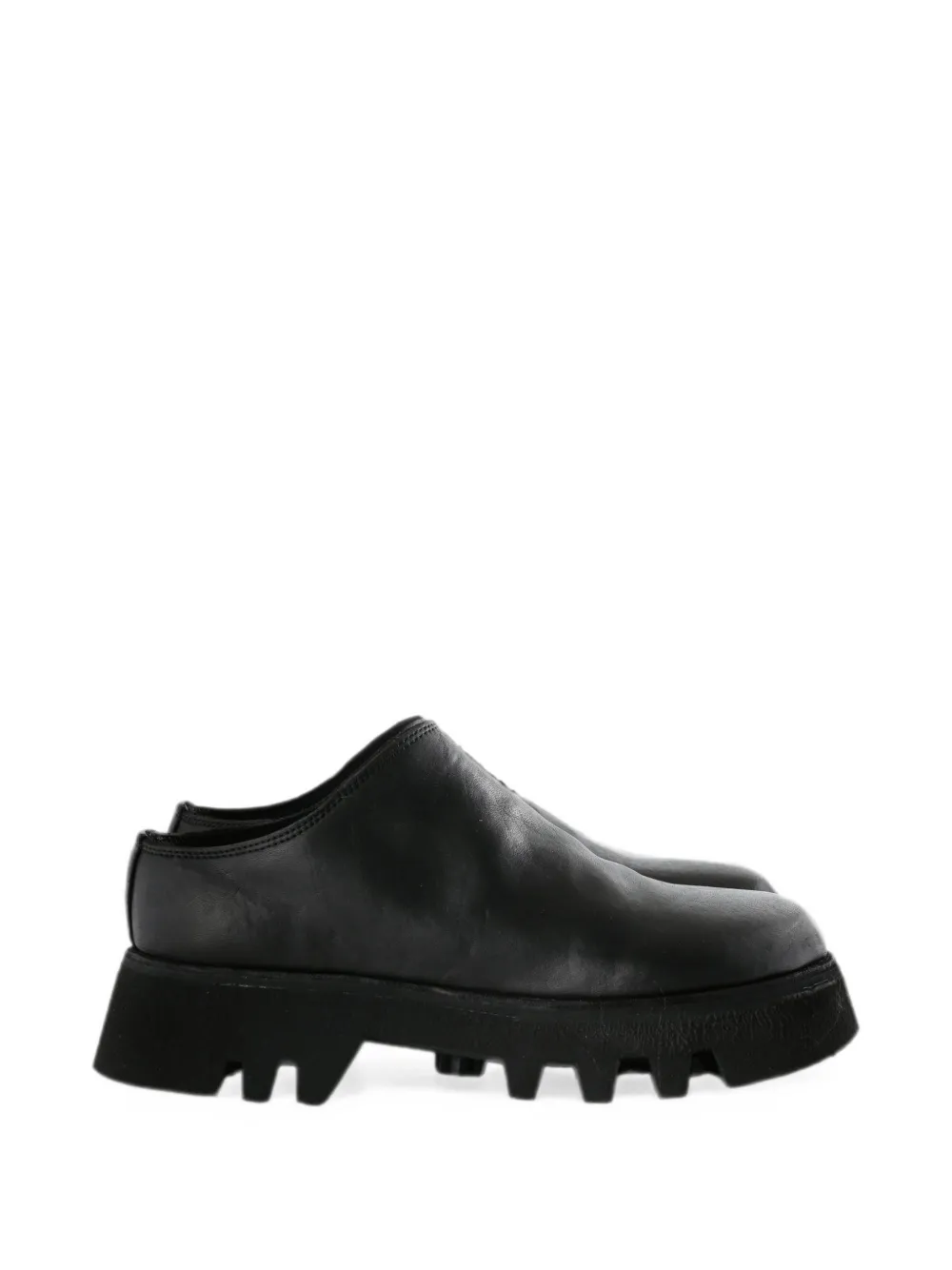 Guidi chunky-sole mules Zwart