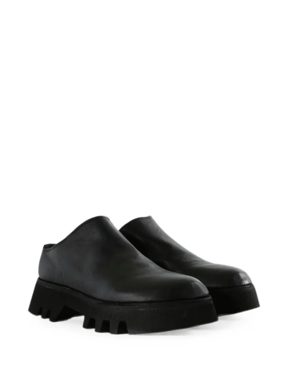 Guidi chunky-sole mules Zwart