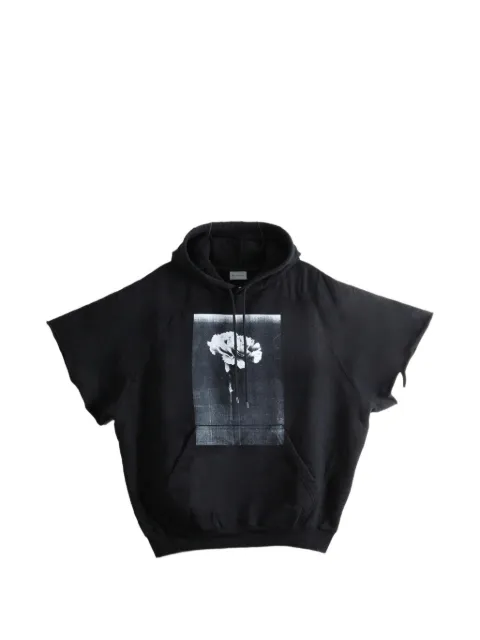 Balenciaga graphic-print short-sleeve hoodie