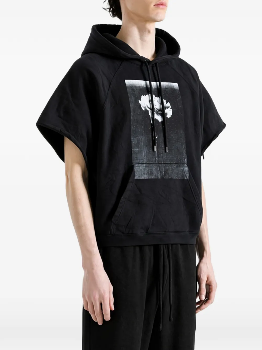 Balenciaga The Song Of The Highest Tower hoodie met uitgesneden mouwen Zwart
