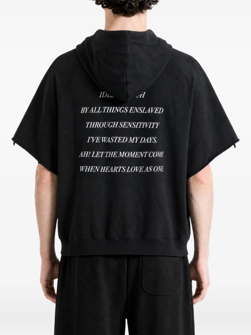 Balenciaga The Song Of The Highest Tower hoodie met uitgesneden mouwen Zwart