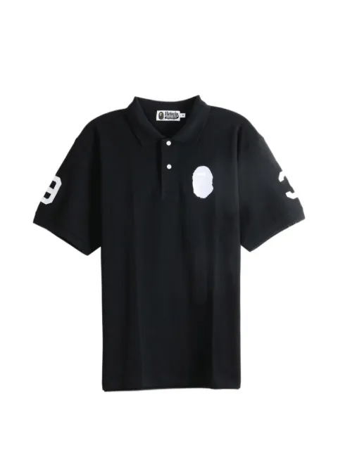 A BATHING APE® logo-patch polo shirt