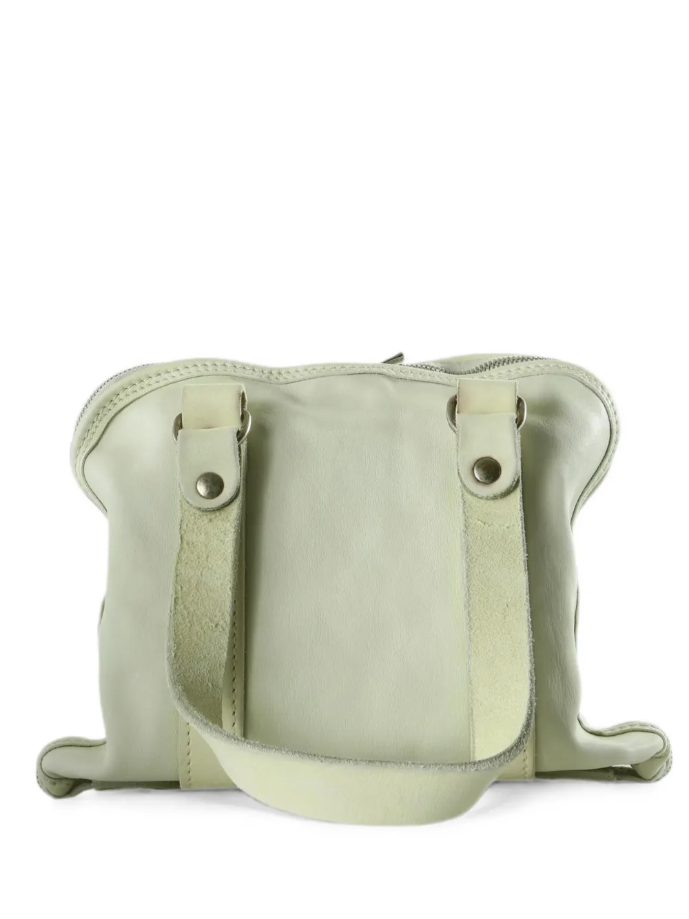 Guidi zip-fastening leather clutch bag - Toni neutri