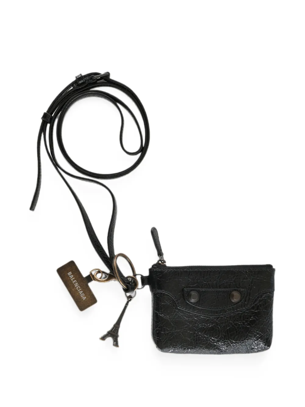 Balenciaga Le City phone strap Zwart