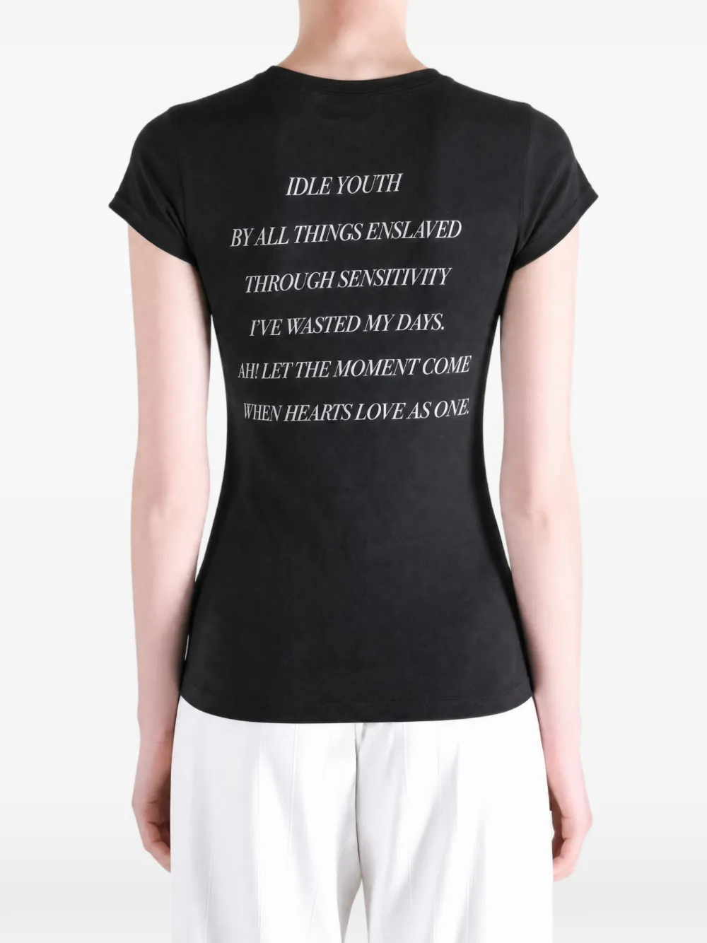 Balenciaga T-shirt met bloemen-print Zwart