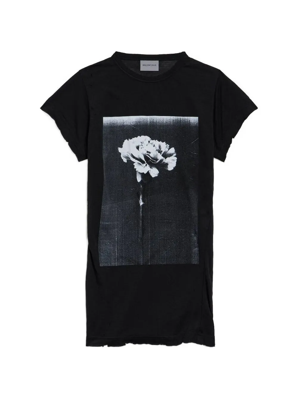 Balenciaga T-shirt a fiori - Nero