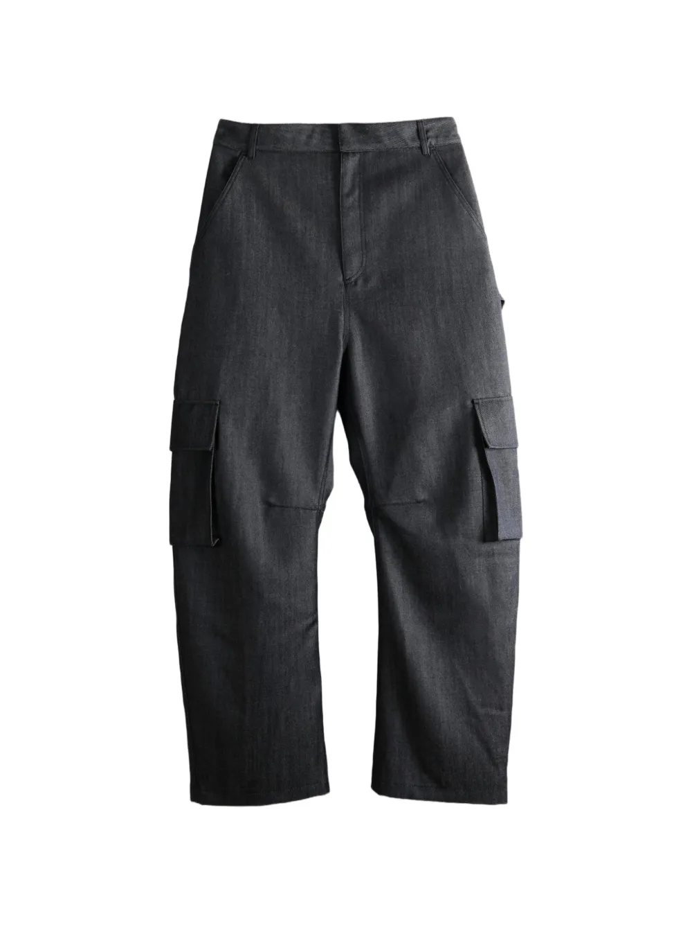 Balenciaga relaxed wide-leg multi-pocket cargo pants - Grau
