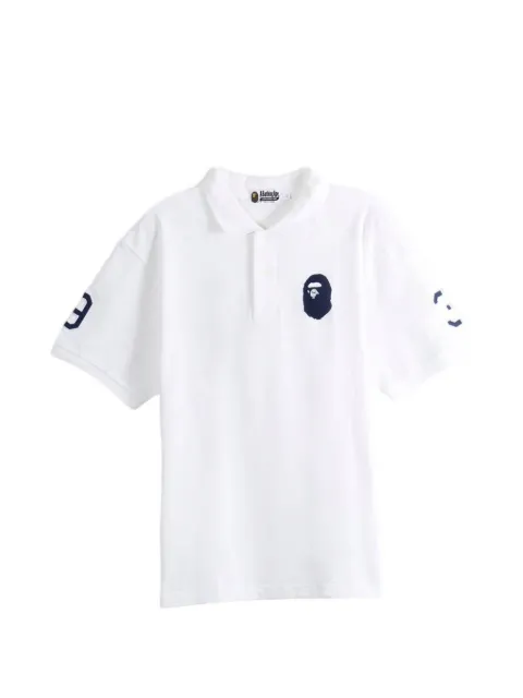 A BATHING APE® logo-patch polo shirt