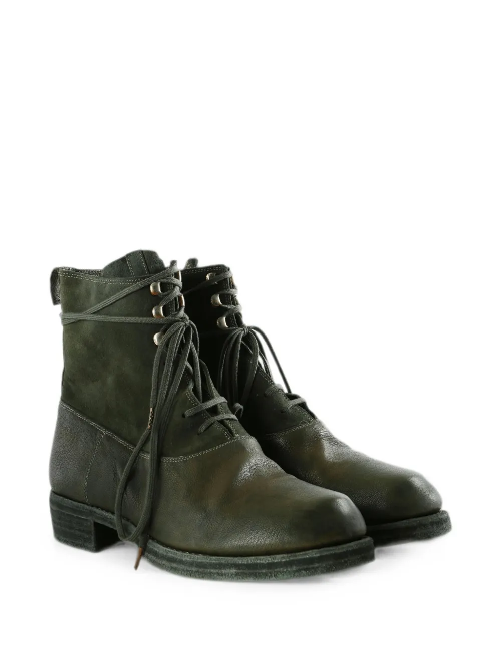 Guidi lace-up ankle boots Groen