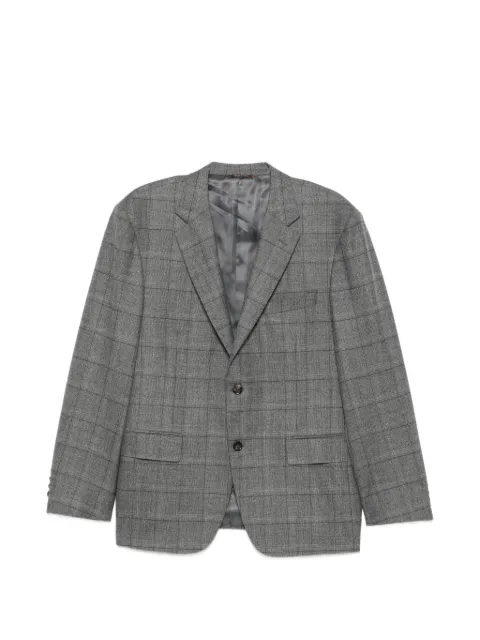 Canali check-pattern single-breasted suit