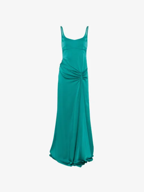 Alexander McQueen gathered-detail sleeveless maxi dress