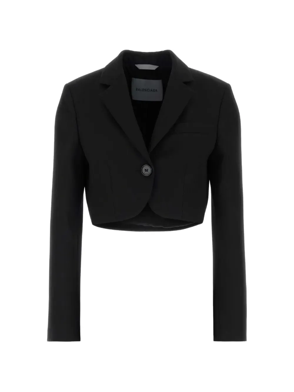 Balenciaga Giacca monopetto crop - Nero