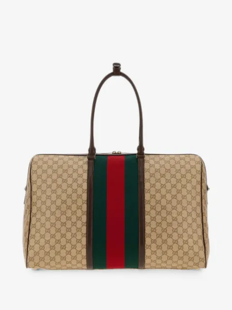 Gucci bolsa duffle GG mediana