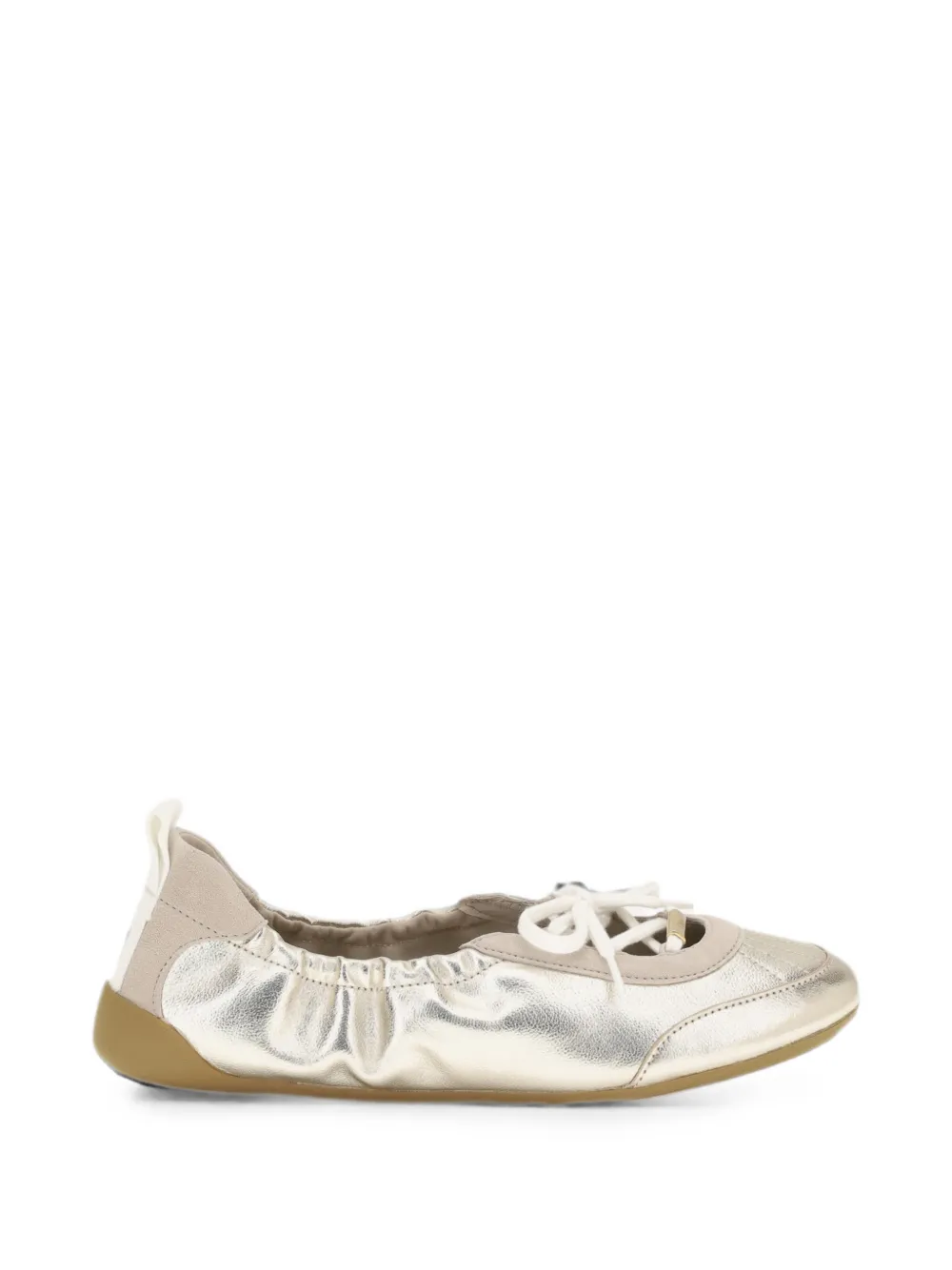 Chloé metallic-effect ballet flats Goud