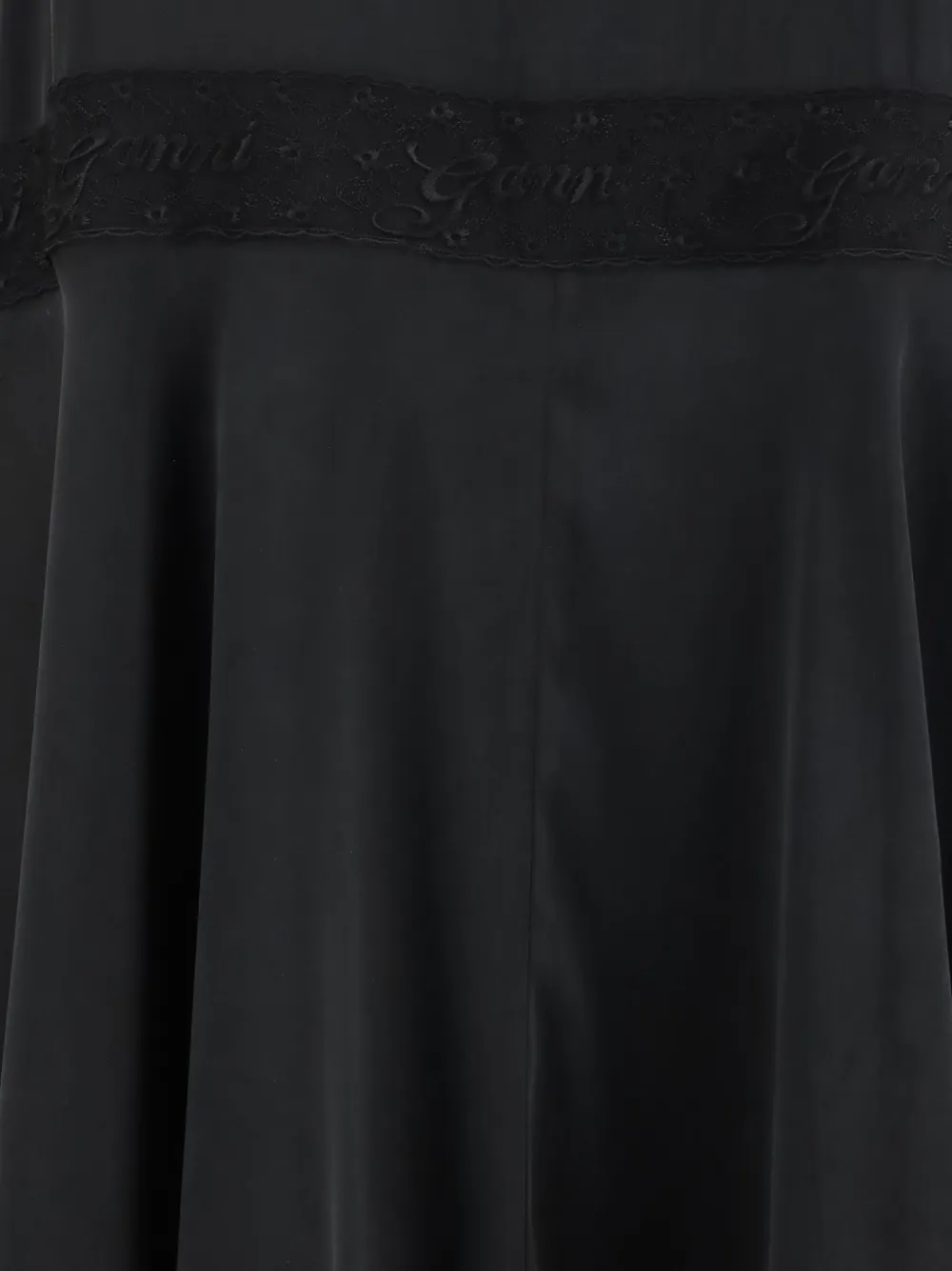GANNI Maxi-jurk met kant Zwart