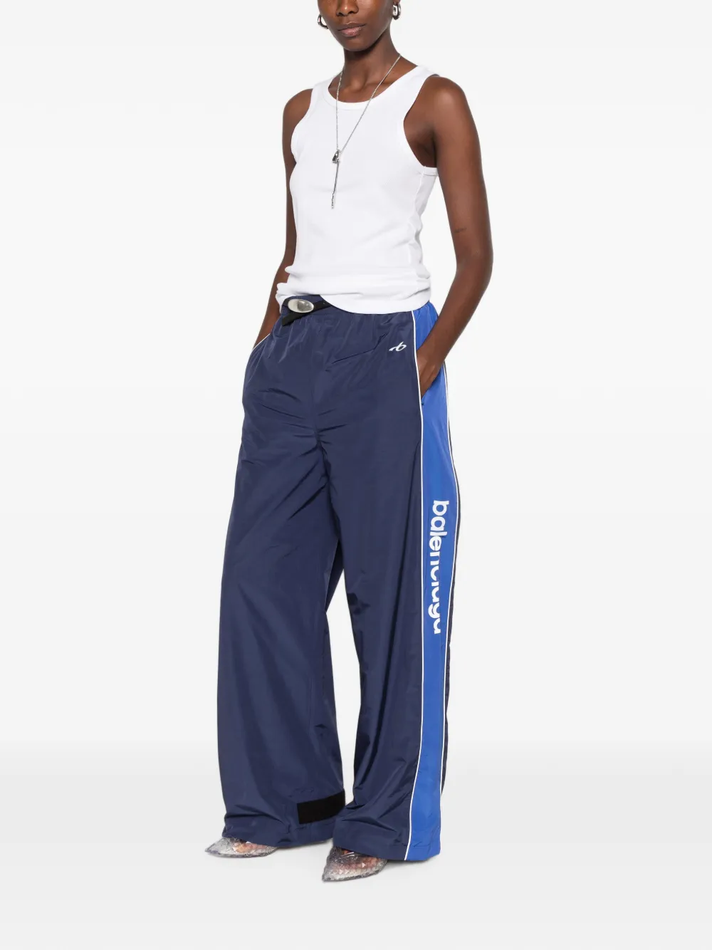 Balenciaga Trainingsbroek met logo-detail Blauw