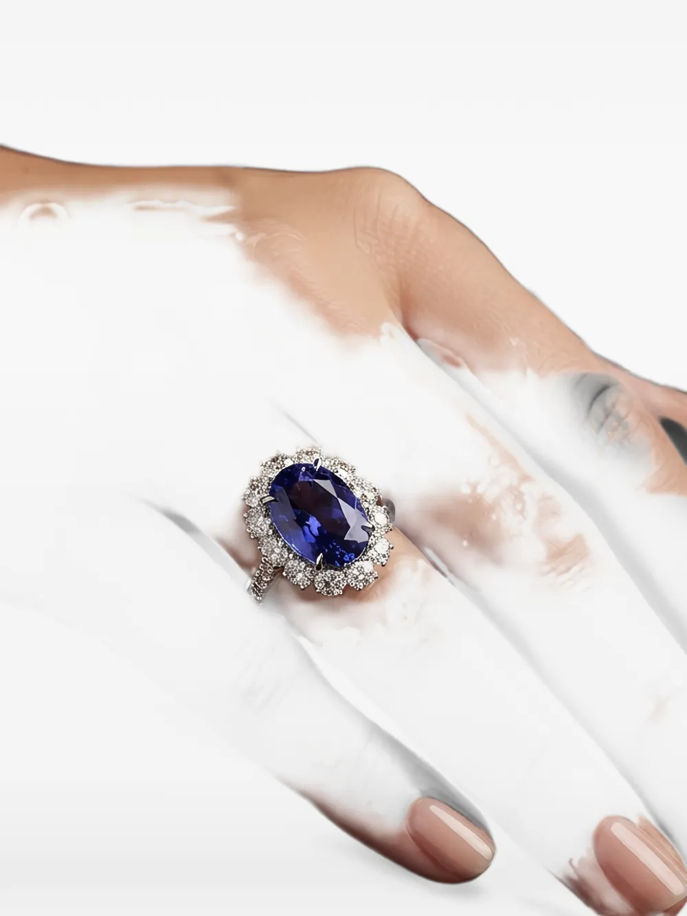 HYT Jewelry tanzanite and diamond ring - Silber