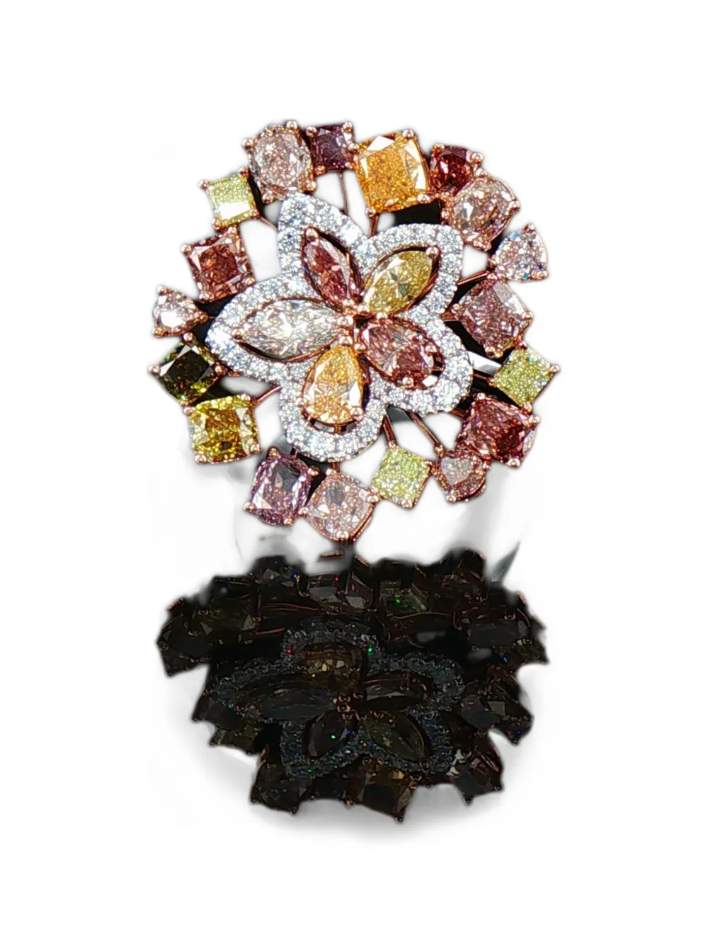 HYT Jewelry diamond and white diamond ring - Rosa