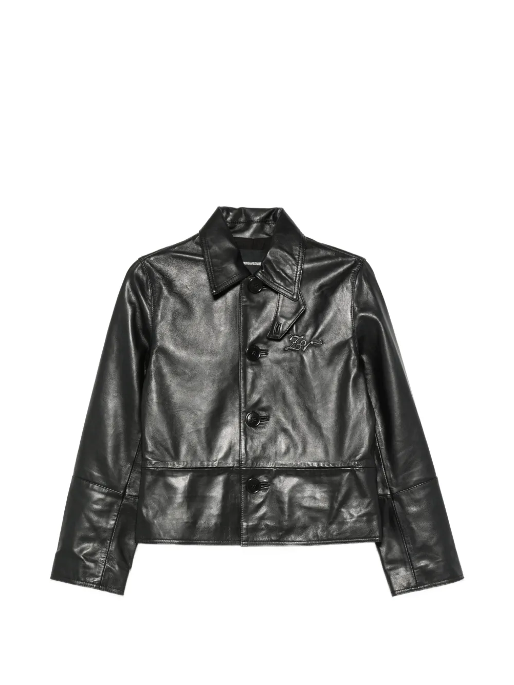 Zadig&Voltaire leather button-up jacket - Nero