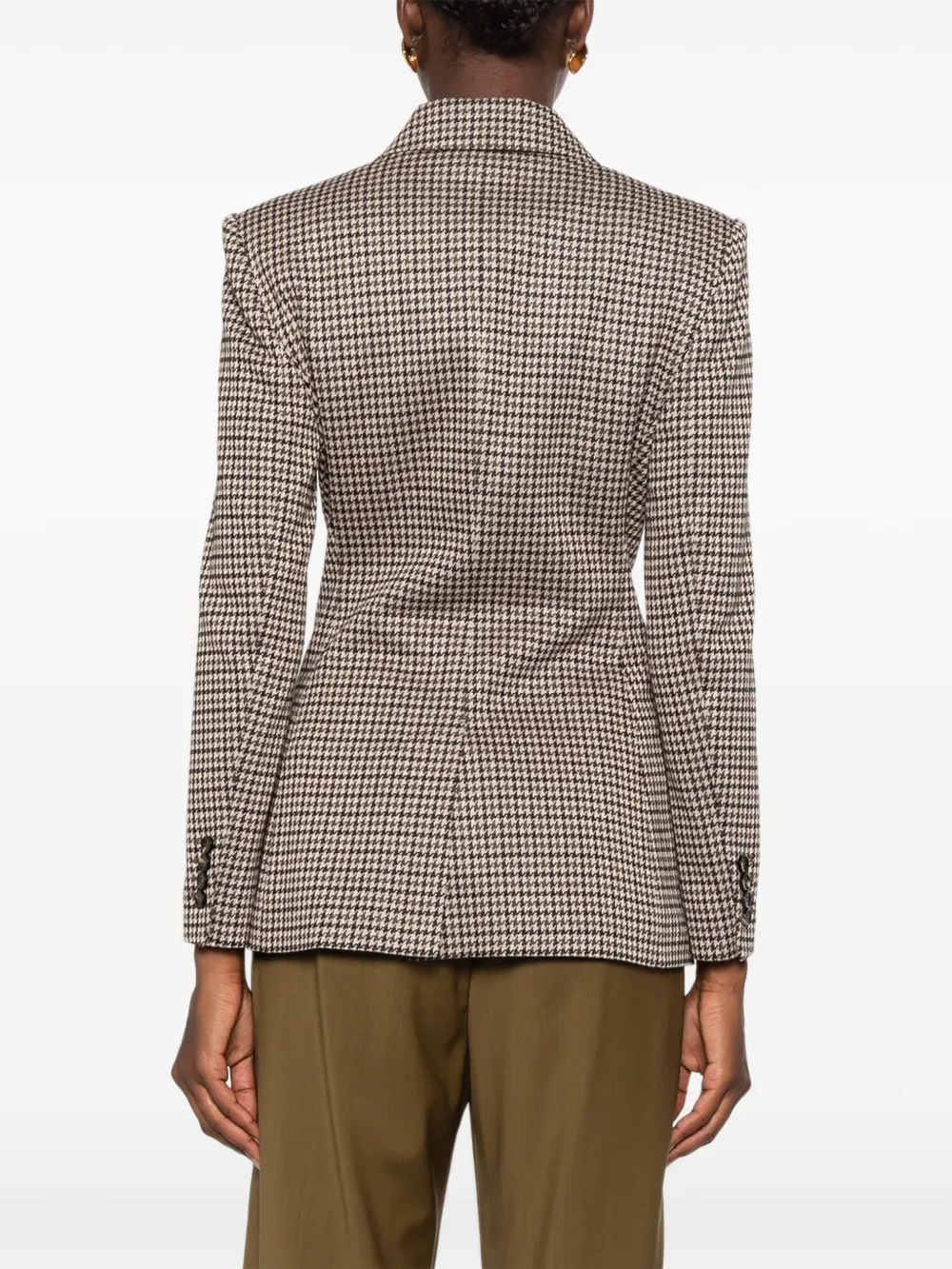 Max Mara Blazer met pied-de-poule print Zwart