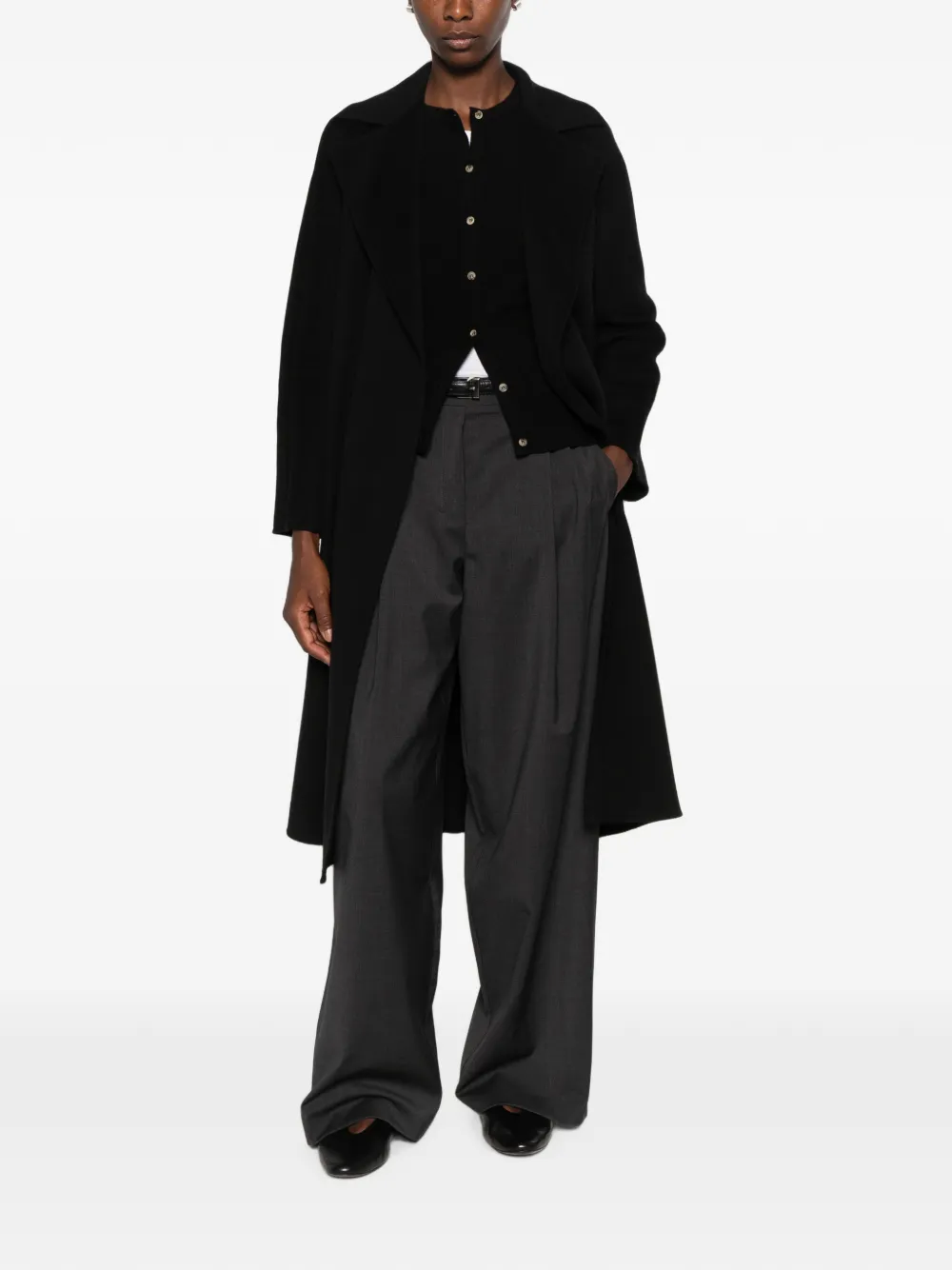 Max Mara Jas met wijde revers Zwart