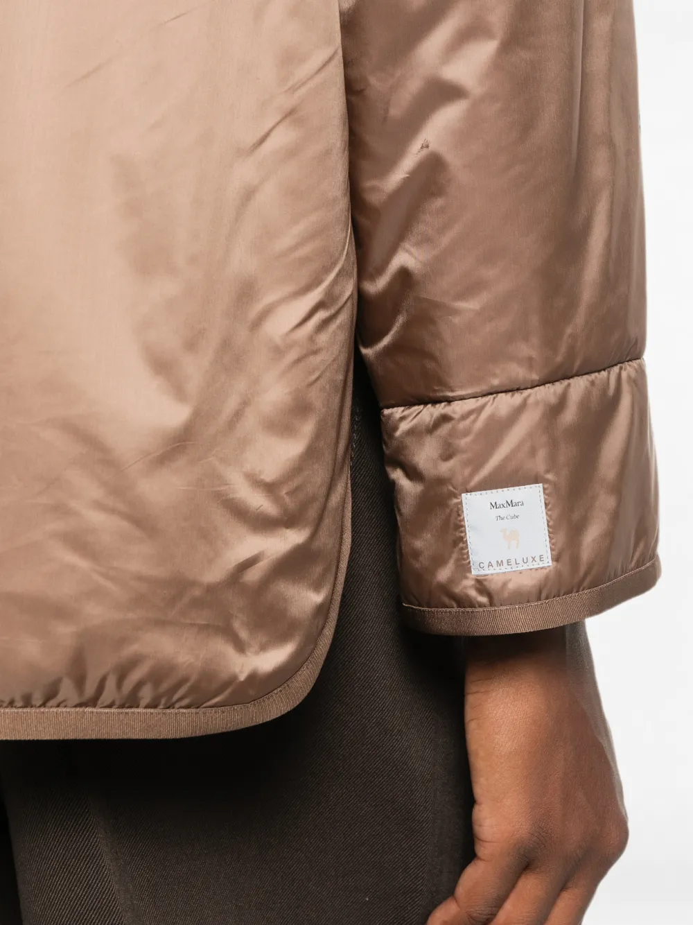 Max Mara Gevoerd jack met capuchon Bruin