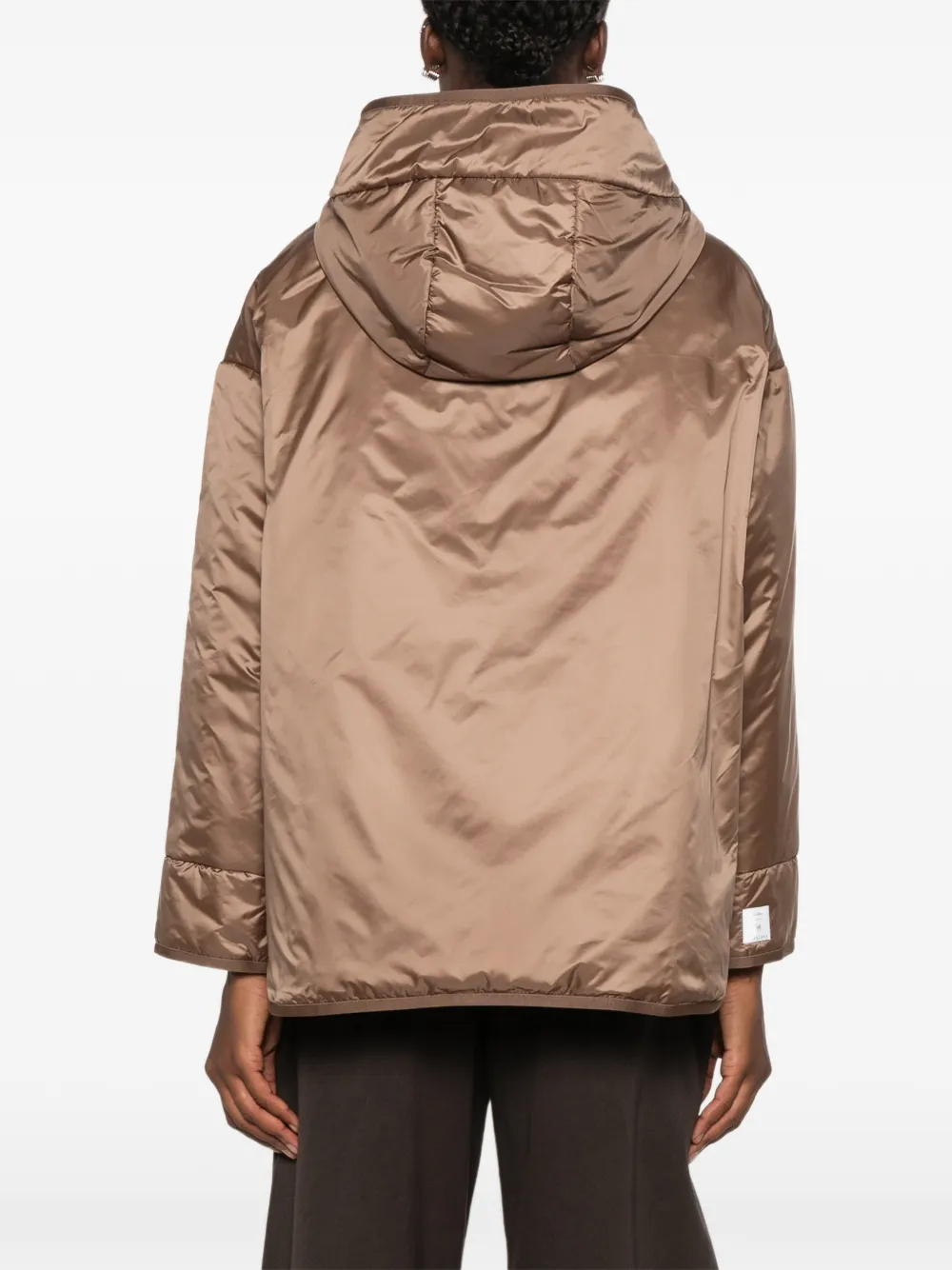 Max Mara Gevoerd jack met capuchon Bruin