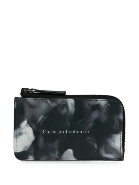 Christian Louboutin Canopy abstract-print leather card holder