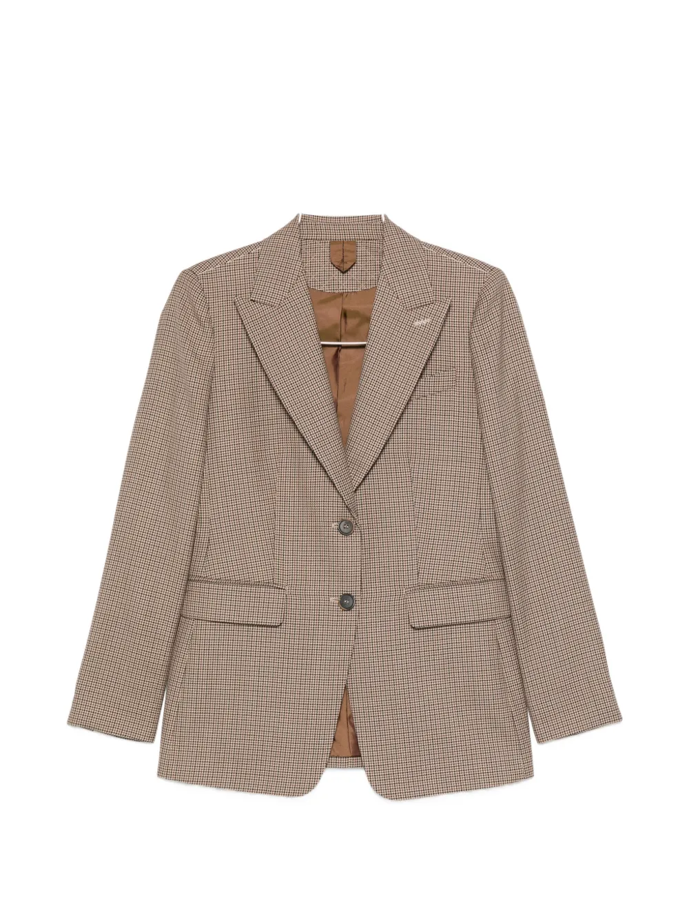 Max Mara Caro houndstooth-pattern tailored jacket - Neutrals