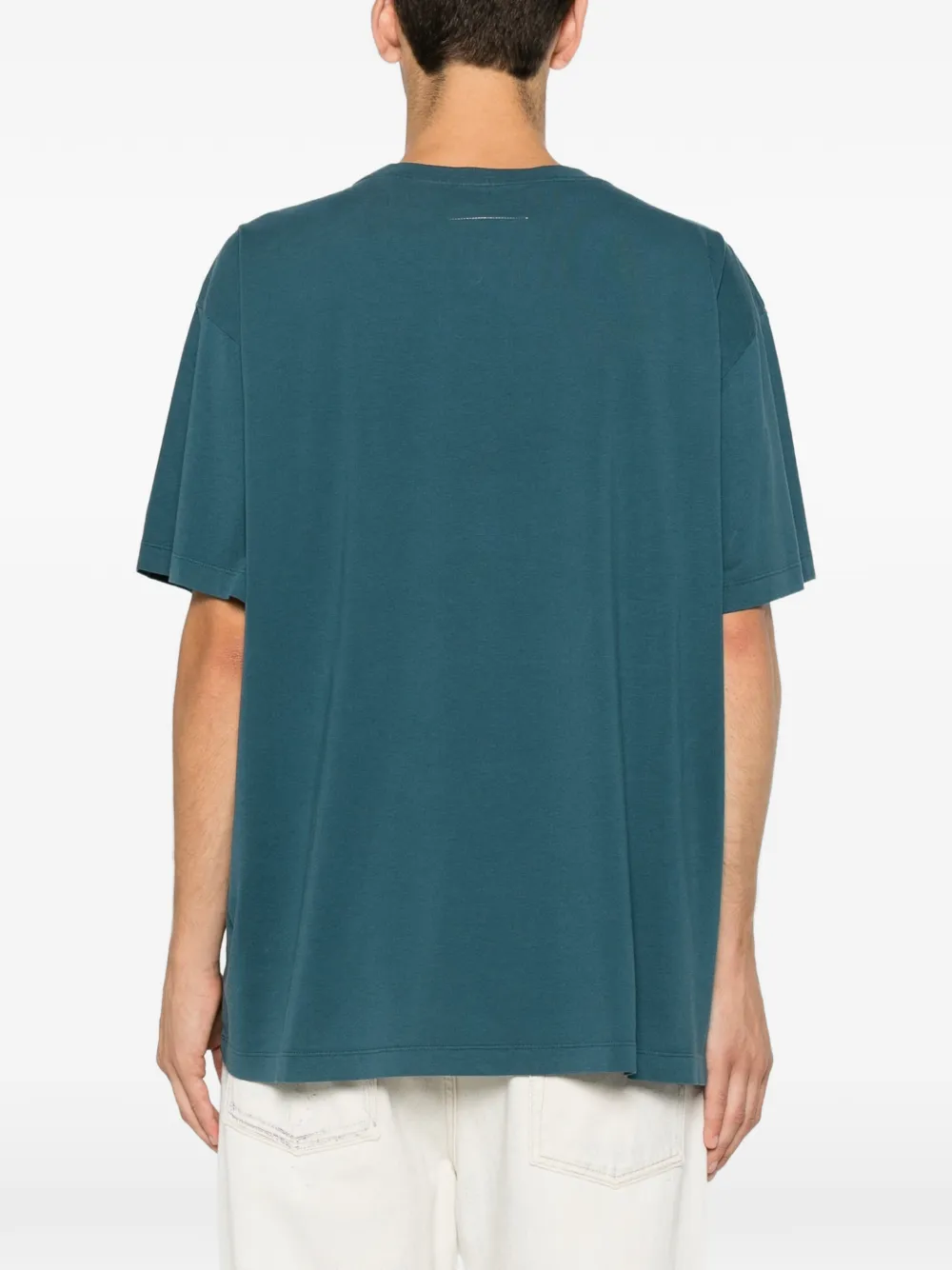 MM6 Maison Margiela T-shirt met logopatch Blauw