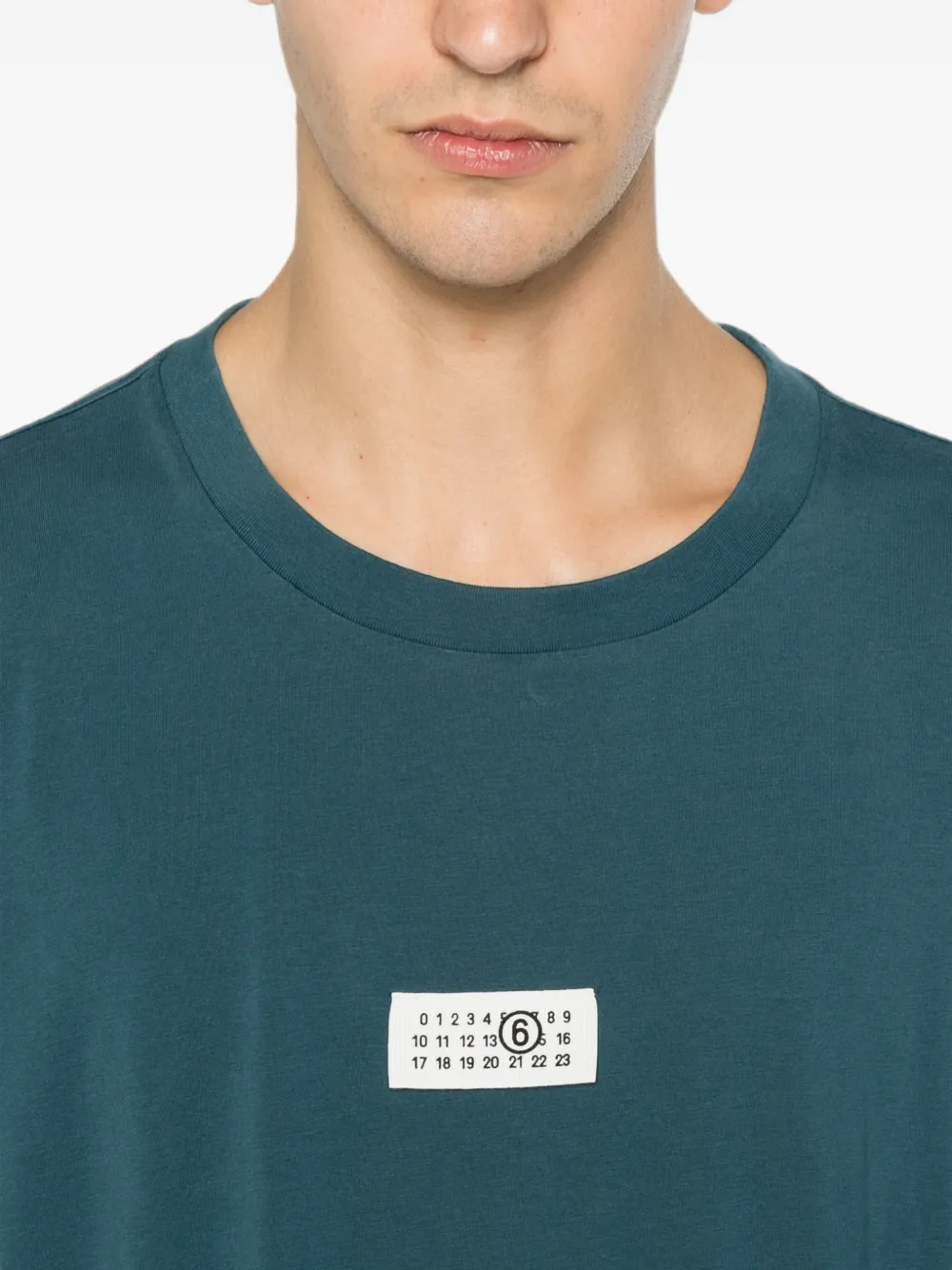 MM6 Maison Margiela T-shirt met logopatch Blauw