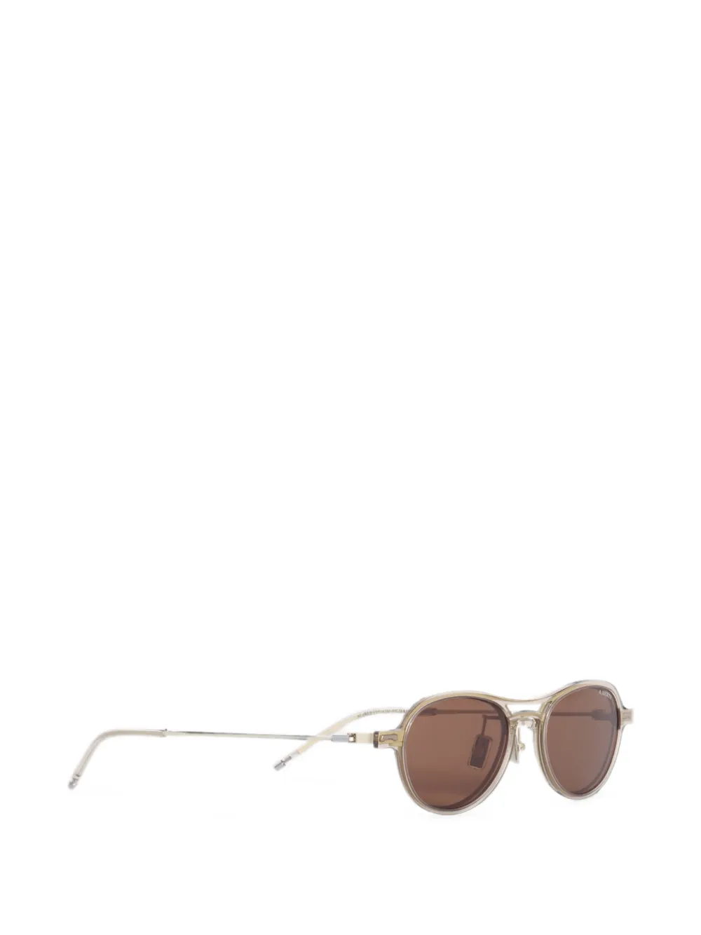 Maison Kitsuné x A. Society zonnebril met ovalen montuur Beige