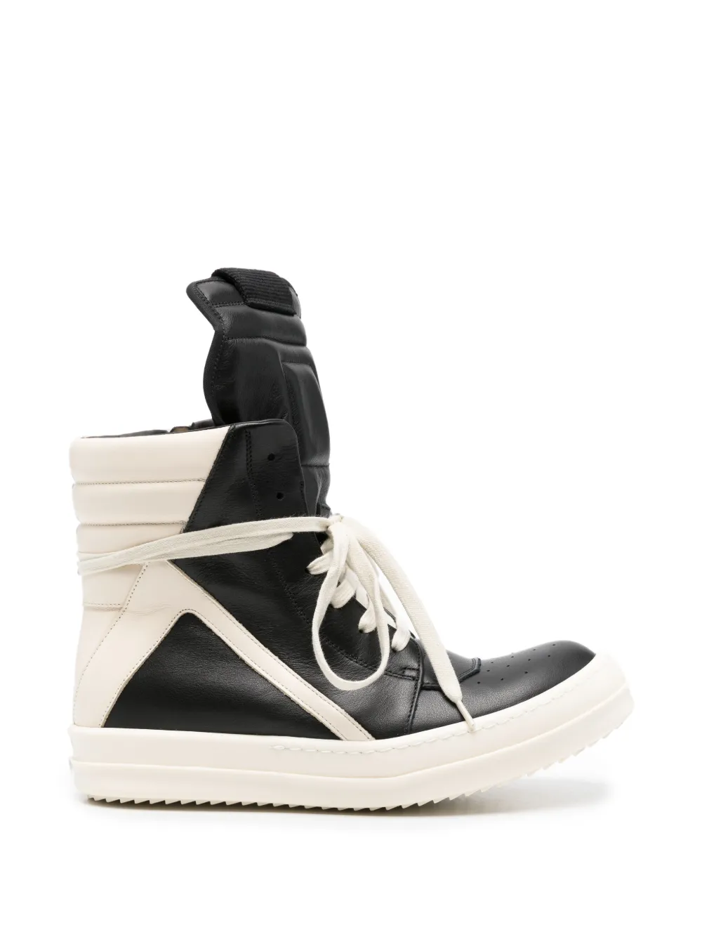 Rick Owens Geobasket leather sneakers - Schwarz