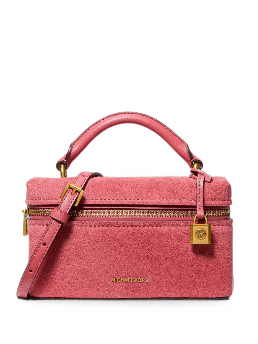 Michael Kors Jana suede crossbody bag - Rosa