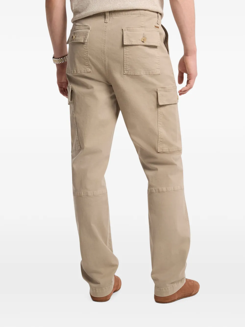 Michael Kors Stretch katoenen twill cargo broek Beige