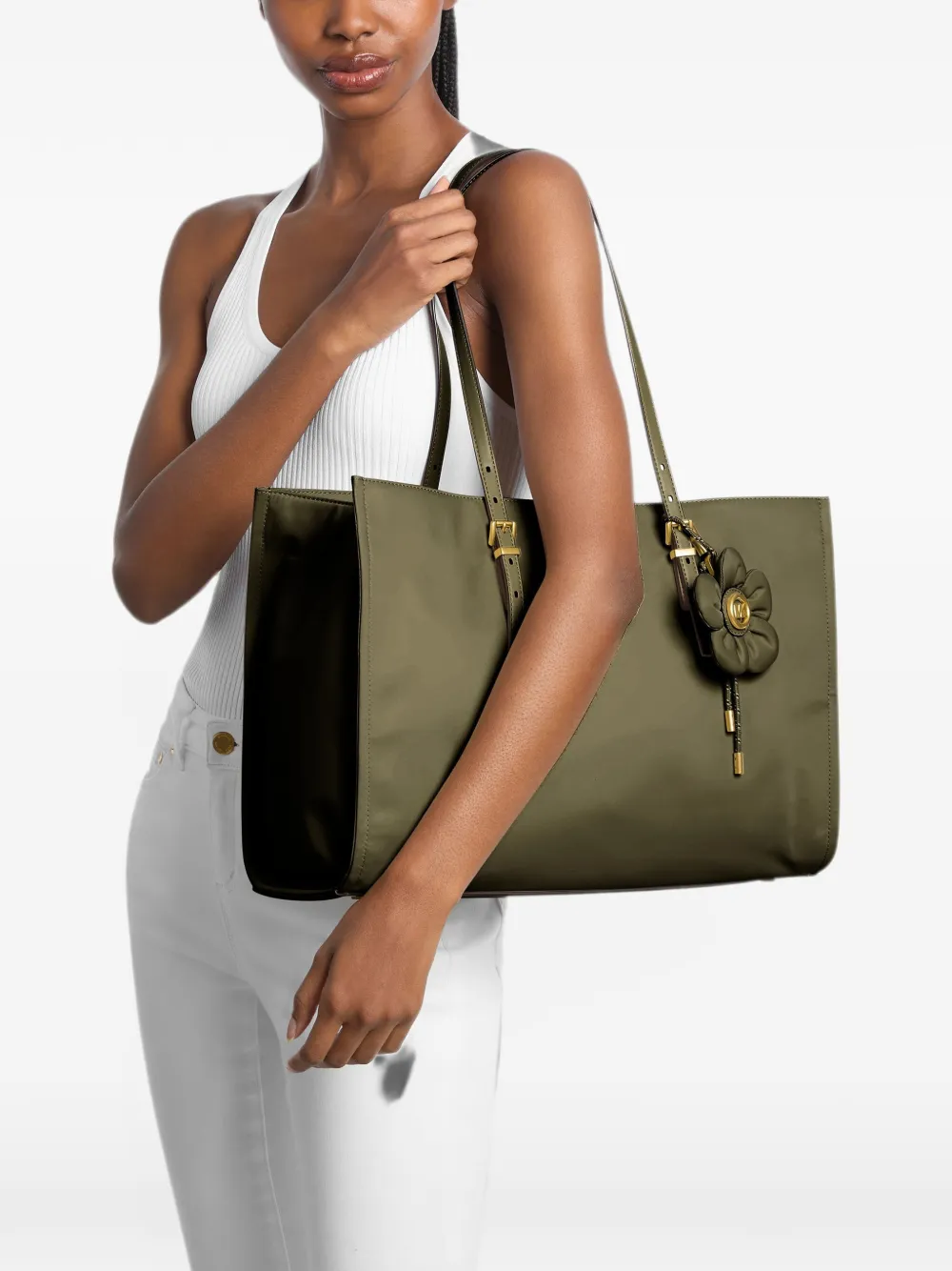 Michael Kors Shopper met amulet Groen