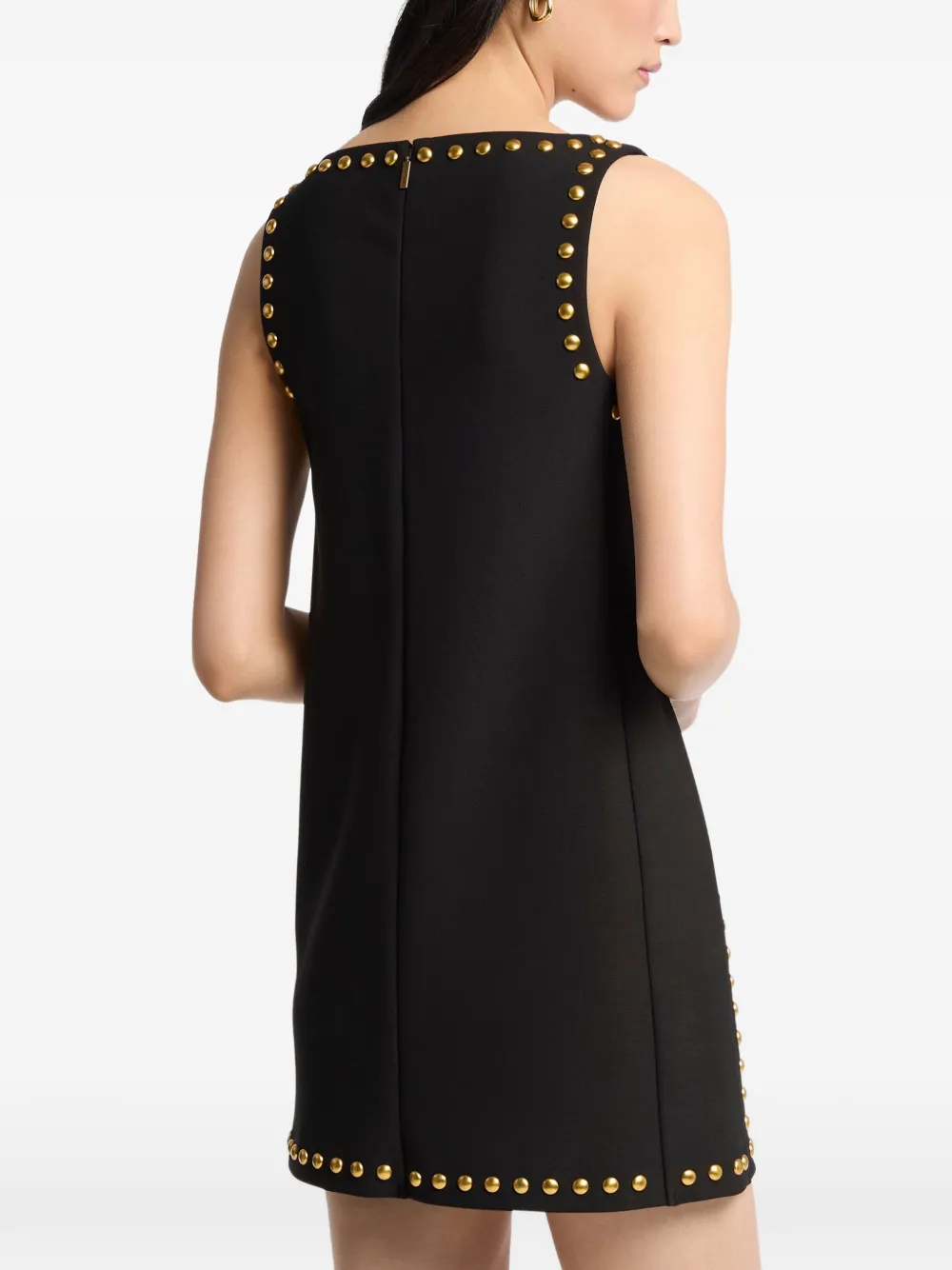 Michael Kors Mini-jurk met V-hals en studs Zwart