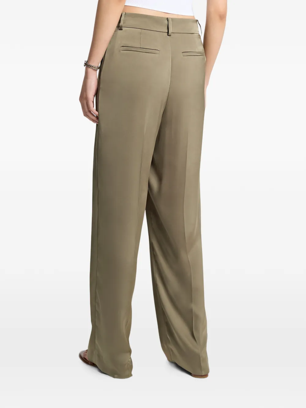 Michael Kors satin wide-leg trousers Beige