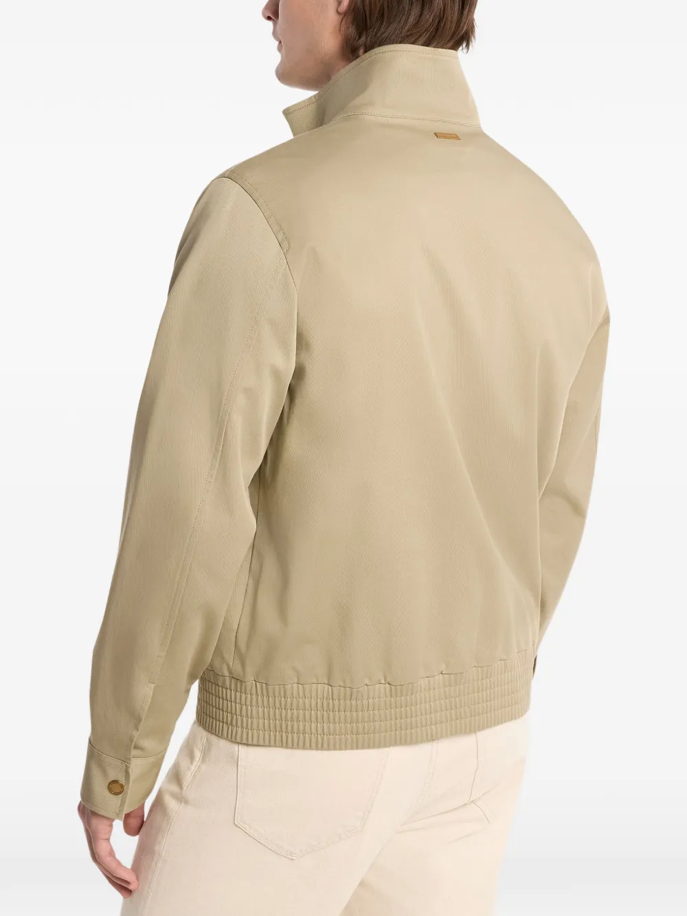 Michael Kors Harrington stretch-katoenen bomberjack Beige