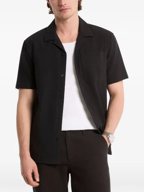 Michael Kors cotton waffle camp shirt
