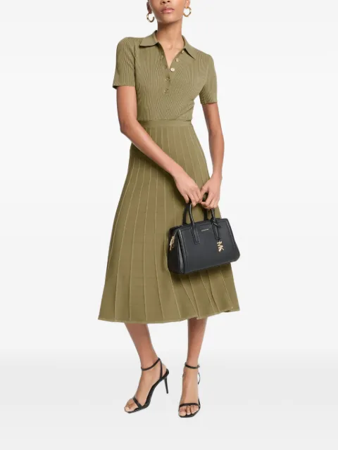 Michael Kors vestido midi con diseño tejido de canalé